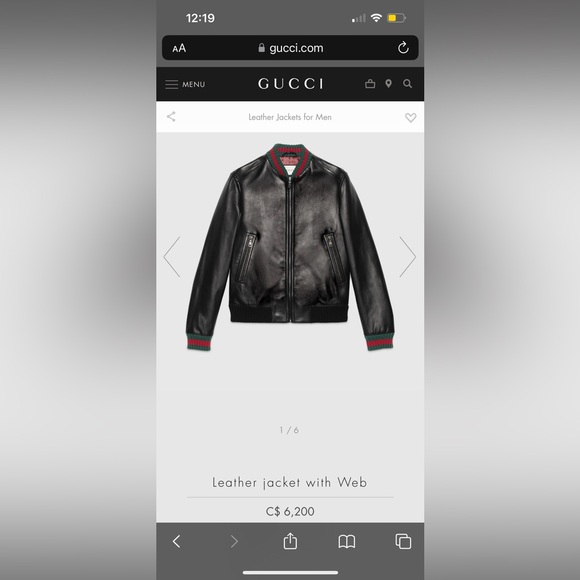 Gucci Leather Jacket - Picture 1 of 7